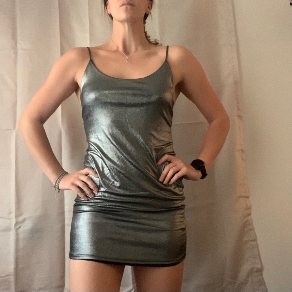 Urban Outfitters shiny gold dress